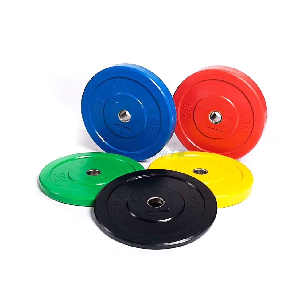 25LB/35LB/45LB/55LB Colour Coded Olympic Rubber Bumper Weights Plates For Barbell