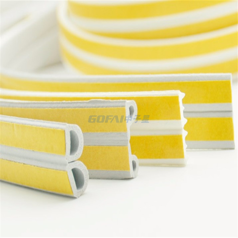 Multi-purpose Large Side Bulb Push-on Weatherproof Epdm Composite Rubber Sealing Profile For Cabinet