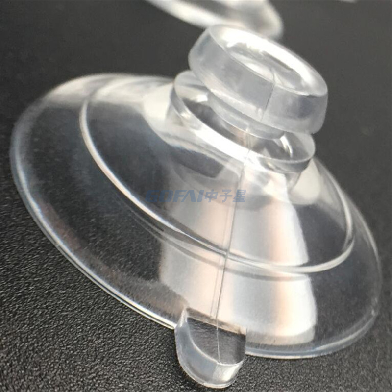60mm Big Transparent Pvc Clear Window Suction Cup With Mushroom Head